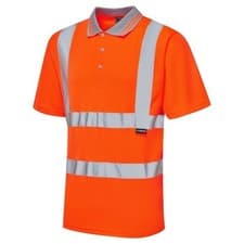 Image of Hi ViZ Hi-Vis Yellow Orange Polo Shirt Workwear Reflective Tape S-4XL