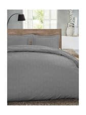 Image of Dormisette Luxury German Flannel Duvet Cover & Shams Set, 3 Piece (Gray Herri...