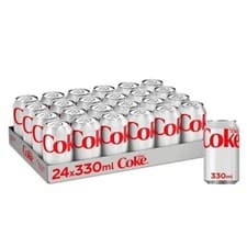 Image of Coca-Cola 330ml Diet Coke Soft Drink Can Fizzy Drinks Pack of 24 Multi Pack