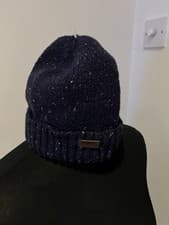 Image of Barbour By John Lewis Beanie Blue Hat New With Tags