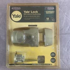 Image of Gold Yale Lock with Internal Deadlocking Yale External Timber Door