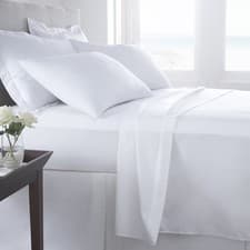 Image of 800 Thread Count T800 Flat Sheet Pure 100% Egyptian Cotton Bedding White & Cream