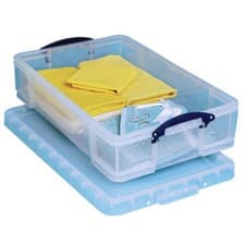 Image of 3 X Really Useful Plastic Storage Box / Plastic 10 Litre 520 x 340 x 85 + 24 H