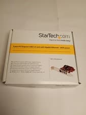 Image of NEW Startech PEXUSB3S3GE 3 Port PCI Express USB 3.0 Card + Gigabit Ethernet