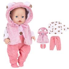 Image of Clothes Set for 43cm Baby Doll | Pants, Jumpers & Rompers, Winter Outfit for 18"