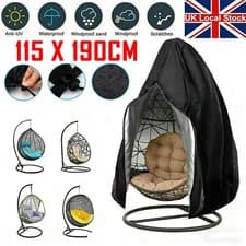 Image of Heavy Duty Hanging Swing Egg Chair Cover Garden Patio Outdoor UV Waterproof UK