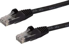 Image of StarTech.com 1m CAT6 Ethernet Cable - Black CAT 6 Gigabit Ethernet Wire -650MHz