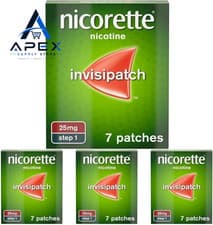 Image of Nicorette InvisiPatch, Step 1, 25 mg, 7 Nicotine 7 PATCHES (Pack of 4)