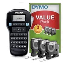Image of DYMO LabelManager 160 Label Maker Starter Kit +3 D1 Label Tapes Handheld Printer