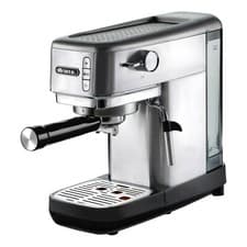 Image of Metal Slim Barista Espresso Coffee Maker Machine & Milk Frother, Ariete 1380