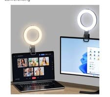 Image of Ring Light for Computer Video Conference Webcam Light for Monitor Clip On Remote