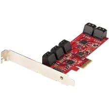 Image of StarTech SATA PCIe Card - 10 Port PCIe SATA Expansion Card - 6Gbps - Low/Full...