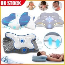Image of Cervical Memory Foam Neck Pillow Orthopedic Neck Back Head Support Anti Snore UK