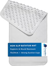 Image of Croydex Rubagrip Bath Mat Non Slip Anti Mould Natural Rubber Easy Clean Medium