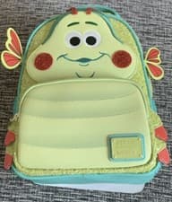 Image of Loungefly x Pixar A Bug’s Life Heimlich Sequin Mini Backpack NEW RARE
