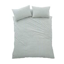 Image of Pineapple Elephant Woven Stripe Cotton Rich Reversible Duvet Cover Set