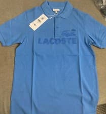 Image of Lacoste polo shirt short sleeve New with tags Blue Age 14yrs cotton