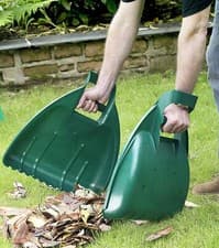 Image of Leaf Grabber Pair Hand Held Collector Grabs Gather Leaves Garden Cleaning Scoops