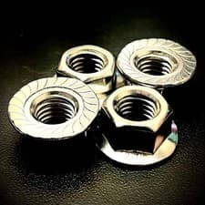 Image of Hex Nut Serrated Flange A2/ 304 Stainless Steel DIN 6923