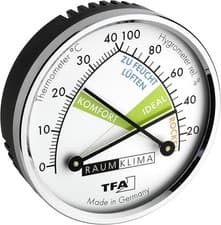 Image of TFA Dostmann Analogue Thermometer Hygrometer Indoor Humidity 71x23x71mm Meter