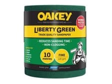 Image of  Oakey Liberty Green Sanding Roll 115mm x 10m Fine 120G OAK28714