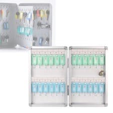 Image of 24 Position Key Storage Lock Box Wall Mounted Management Locker Case with Key
