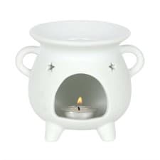 Image of Something Different Cauldron Oil Burner - White Mystical Moon