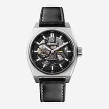 Image of Ingersoll Watch 1892 The Vert Automatic Black Dial Black Leather Strap I14301