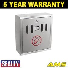 Image of Sealey Cigarette Bin Stainless Steel RCB02