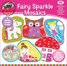 Image of Sparkle Mosaics Childrens Glitter Set Arts and Crafts Kit for Kids Colourful