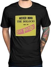 Image of Official Sex Pistols Never Mind The Bollocks Square Mens Black T Shirt 