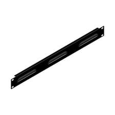 Image of Penn Elcom 1U Vented Rack Panel, Flanged Steel, Louvre Design, Black