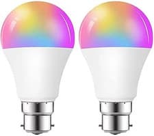 Image of B22 Smart WiFi LED Colour Light Bulb Compatible with Alexa, GoogleH & Apple Home