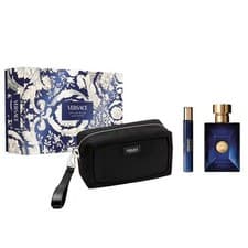 Image of VERSACE DYLAN BLUE 100ML EDT SPRAY 3 PIECE BRAND NEW GIFT SET 2025