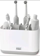 Image of Joseph Easy-Store - Large Toothbrush Holder Caddy, L, Grey/White