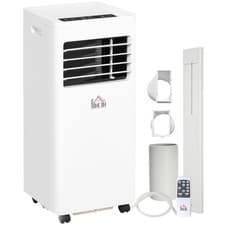 Image of HOMCOM Mobile Air Conditioner White W/ Remote Control Cooling Ventilating 780W