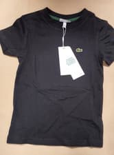 Image of Lacoste Unisex Kids Logo T-shirt Black 5Y 110cm