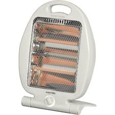 Image of Warmlite 800W Folding Quartz Heater 2 Heat Settings Safety Tip Over Switch White