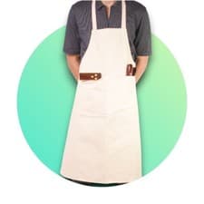 Image of Woodworker Cotton Carpenters Apron Full Length and Pocket