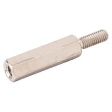 Image of R-TECH 524412 Hex Threaded M-F Spacer Brass 5mm A/F M3 18mm - Pack Of 25