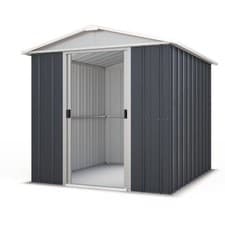 Image of Yardmaster 6x4 Metal Garden Shed Apex Castleton Anthracite Lockable