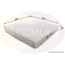 Image of Genuine Comline Interior Air Cabin Pollen Filter - EKF209