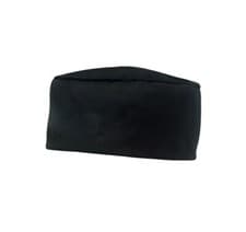 Image of Catering Cooking Chef's Skull Cap Plain Black Kitchen Large Fusion Adults Unisex