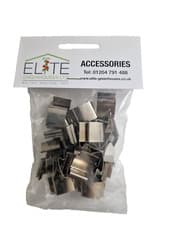 Image of Elite Greenhouse Glazing Glass Spring Clips 30. Stainless steel. Rust Free & P&P