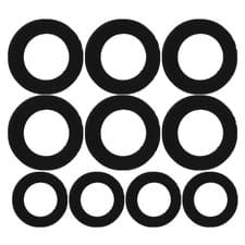 Image of 24pcs Water Pipe Gasket Rubber Hose Washer Rubber Solid Discs Washers Water
