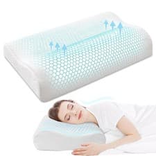 Image of Memory Foam Pillow Contour Neck Back Support Orthopaedic Head Neck My Pillows UK