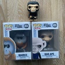 Image of Dawn of The Planet of The Apes Funko Pop Bundle Caesar Bad Ape Maurice Vinyl