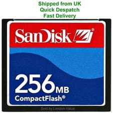 Image of SanDisk 256MB Compact Flash Card CF CompactFlash Memory Card | Type 1 | SDCFB256