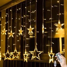 Image of Christmas Star String Decoration Light for Xmas Tree Wedding Party