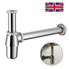 Image of Chrome Bottle Trap Waste Bathroom Basin Sink Pipe X